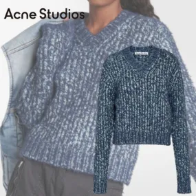 Acne Studios  |Monogram Casual Style Unisex Wool Nylon Street Style V-Neck