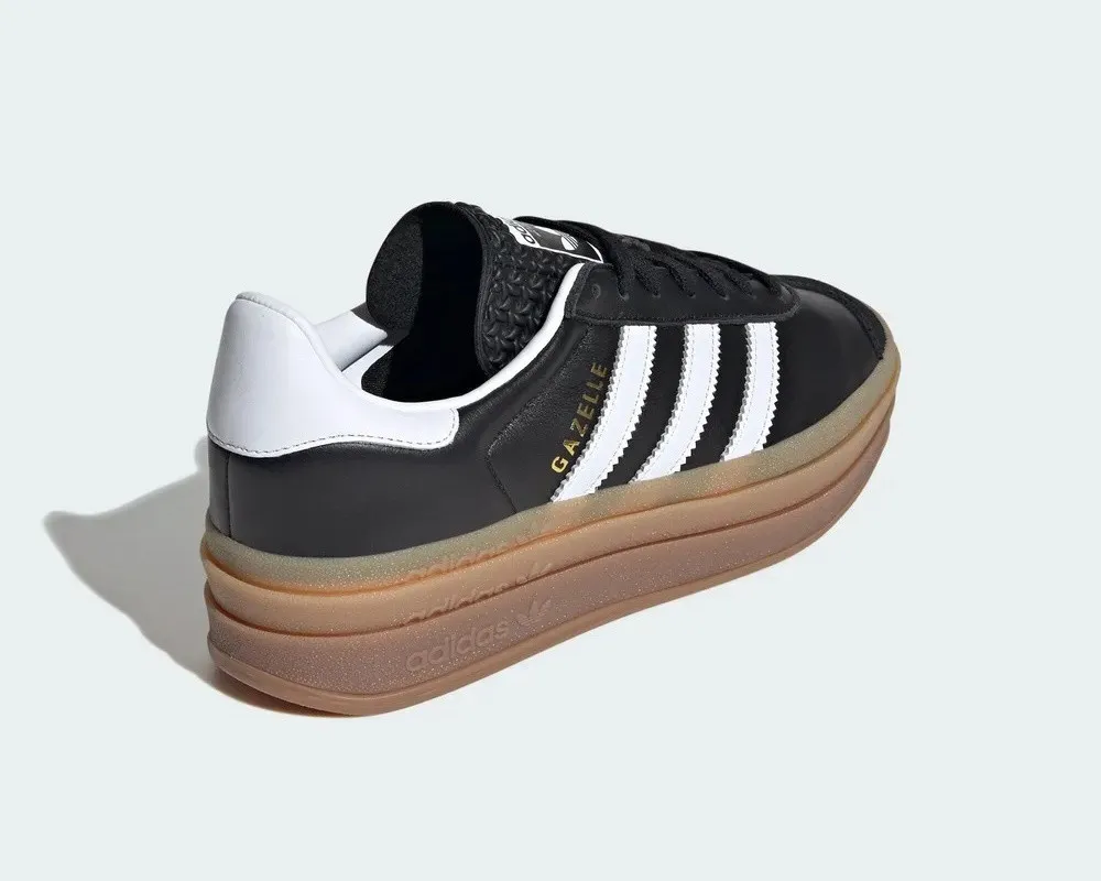 Adidas Gazelle Bold atmos Core Black Footwear White Gold Metallic IG1733