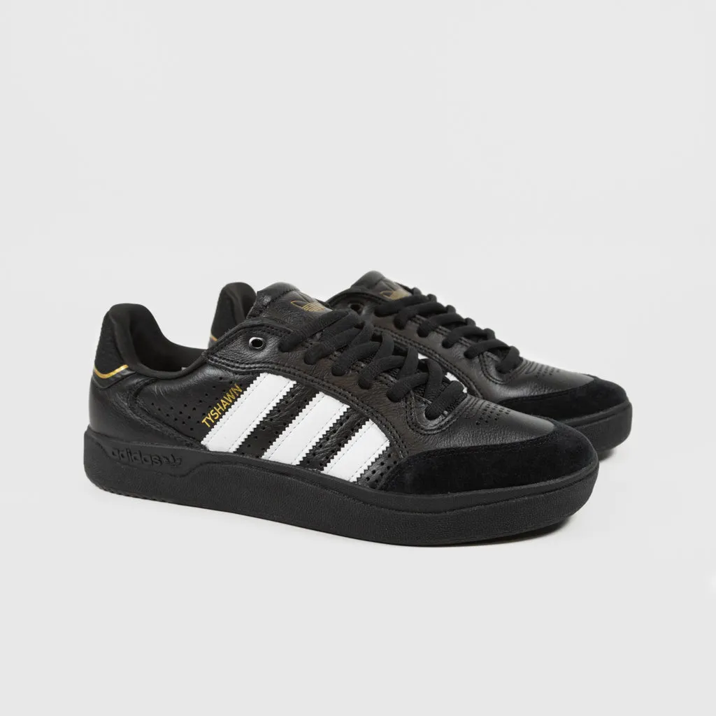 Adidas Skateboarding - Tyshawn Jones Low Pro (Leather) Shoes - Core Black / Footwear White / Gold Metallic