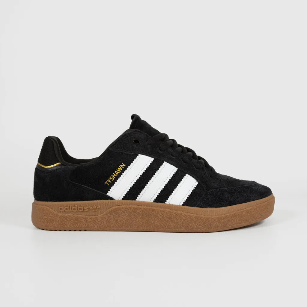 Adidas Skateboarding - Tyshawn Low Pro Shoes - Core Black / Footwear White / Gold Metallic / Gum