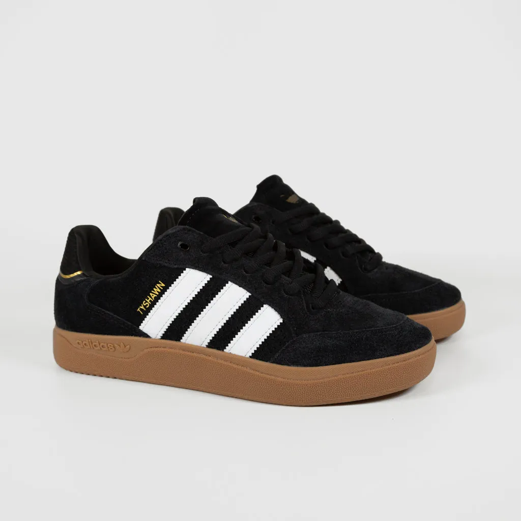 Adidas Skateboarding - Tyshawn Low Pro Shoes - Core Black / Footwear White / Gold Metallic / Gum