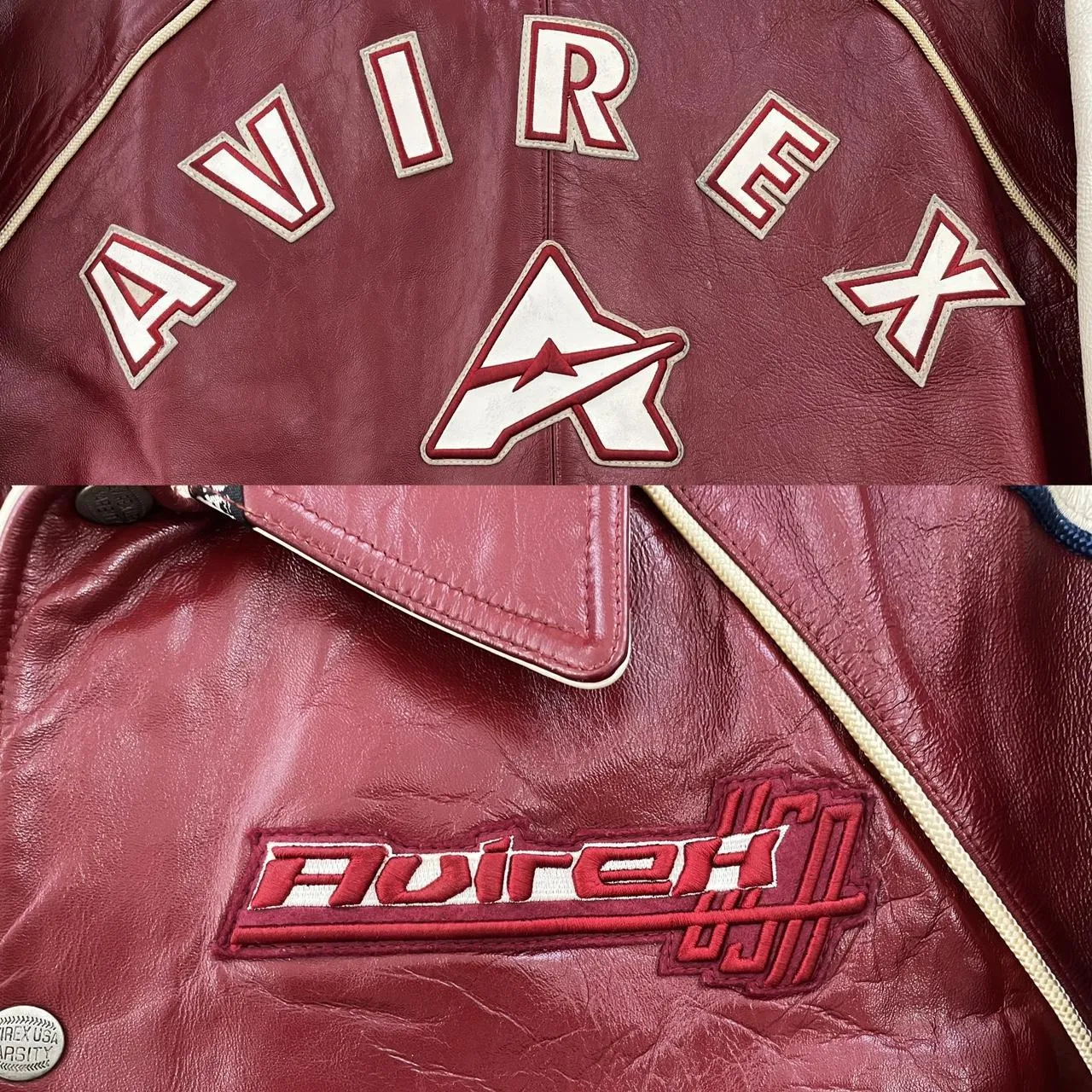 Avirex Leather Varsity Jacket