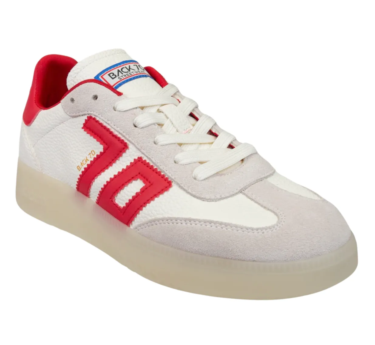 Back70 Streetwear Boston 2502 Sneaker in White/Red