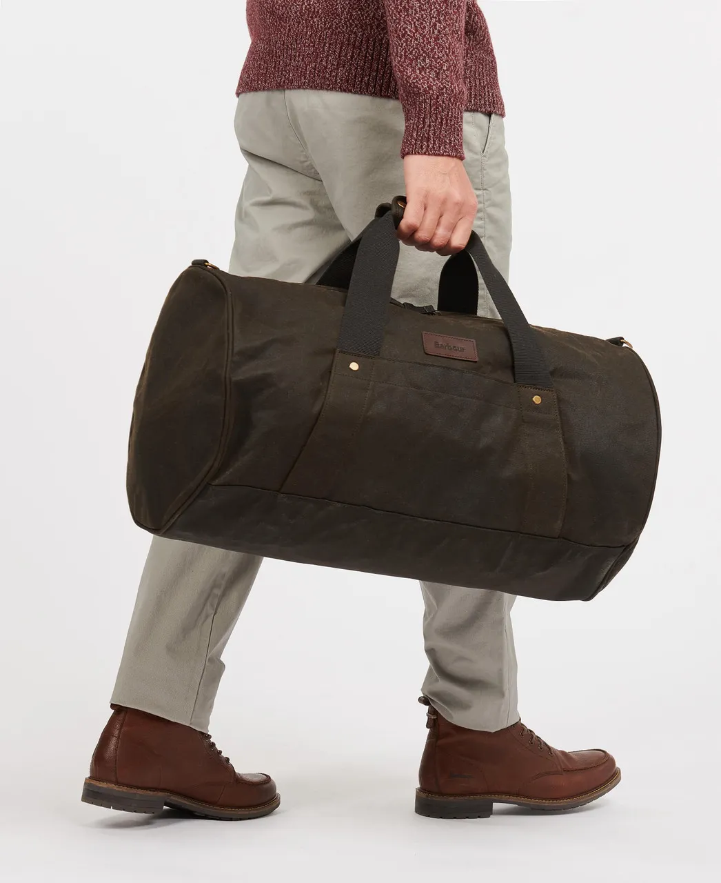 Barbour Explorer Wax Duffle Bag: Olive