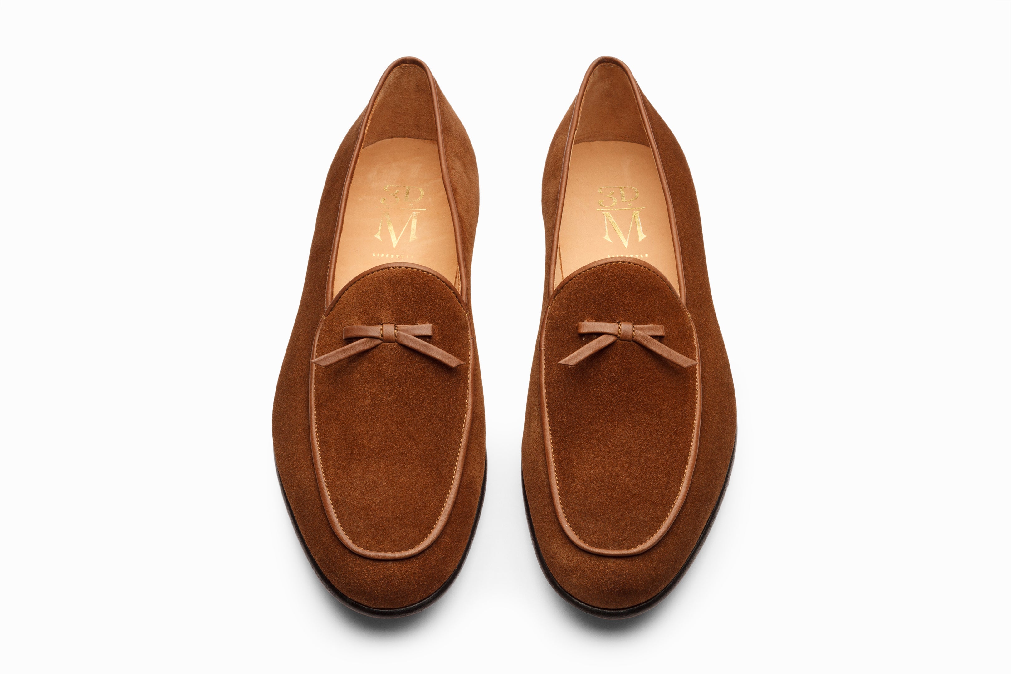 Belgian Loafers - Cognac Suede