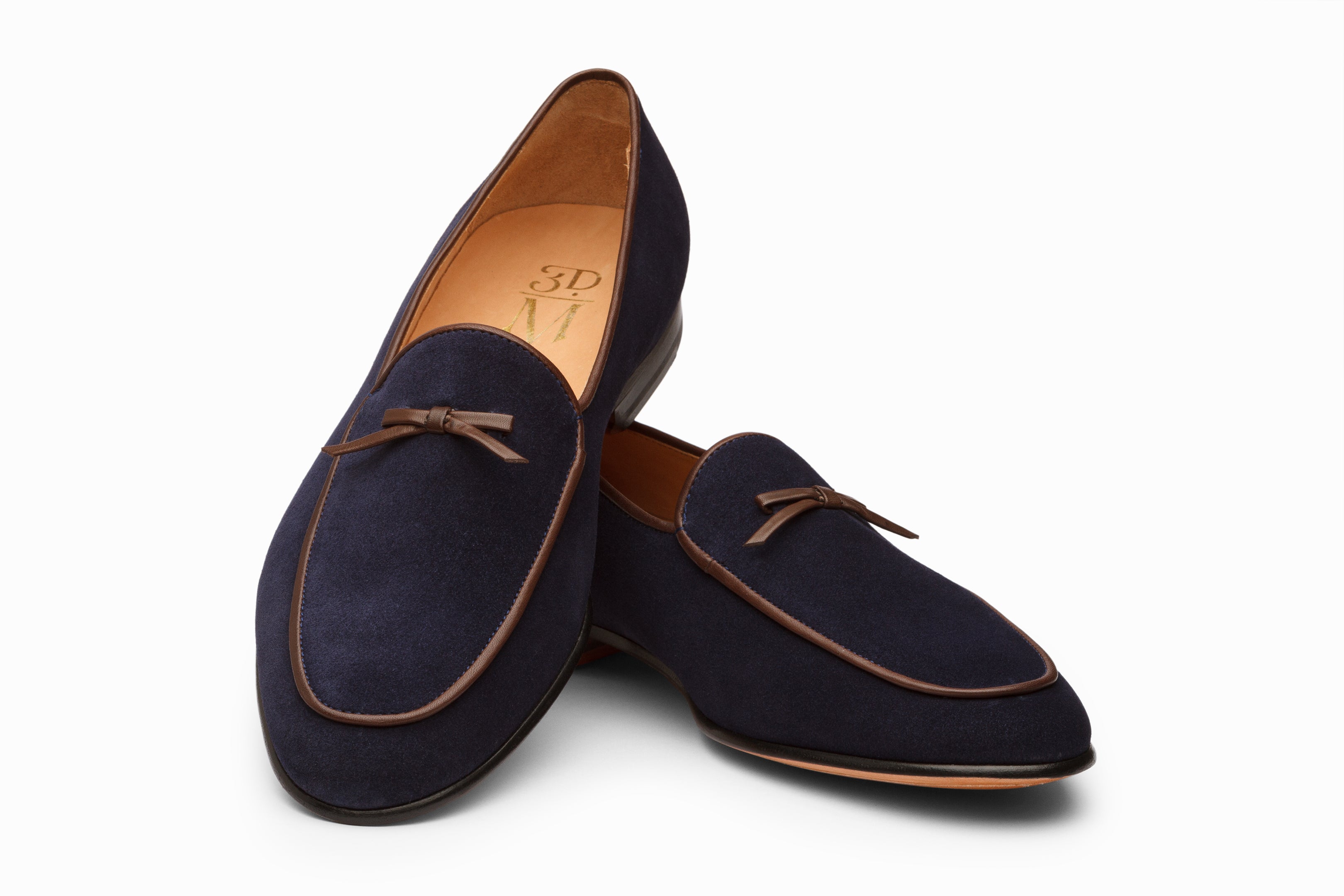 Belgian Loafers - Navy Suede