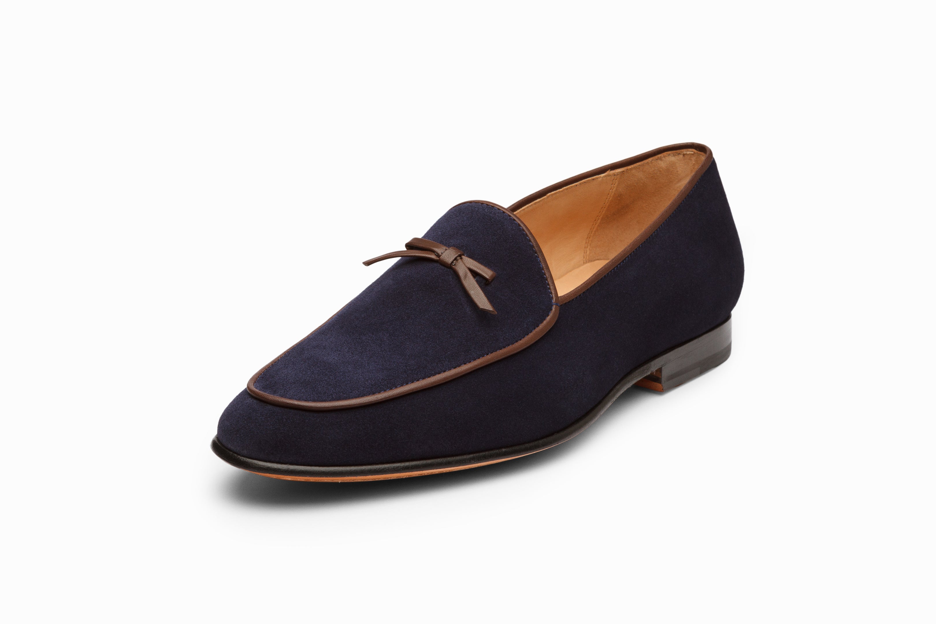 Belgian Loafers - Navy Suede