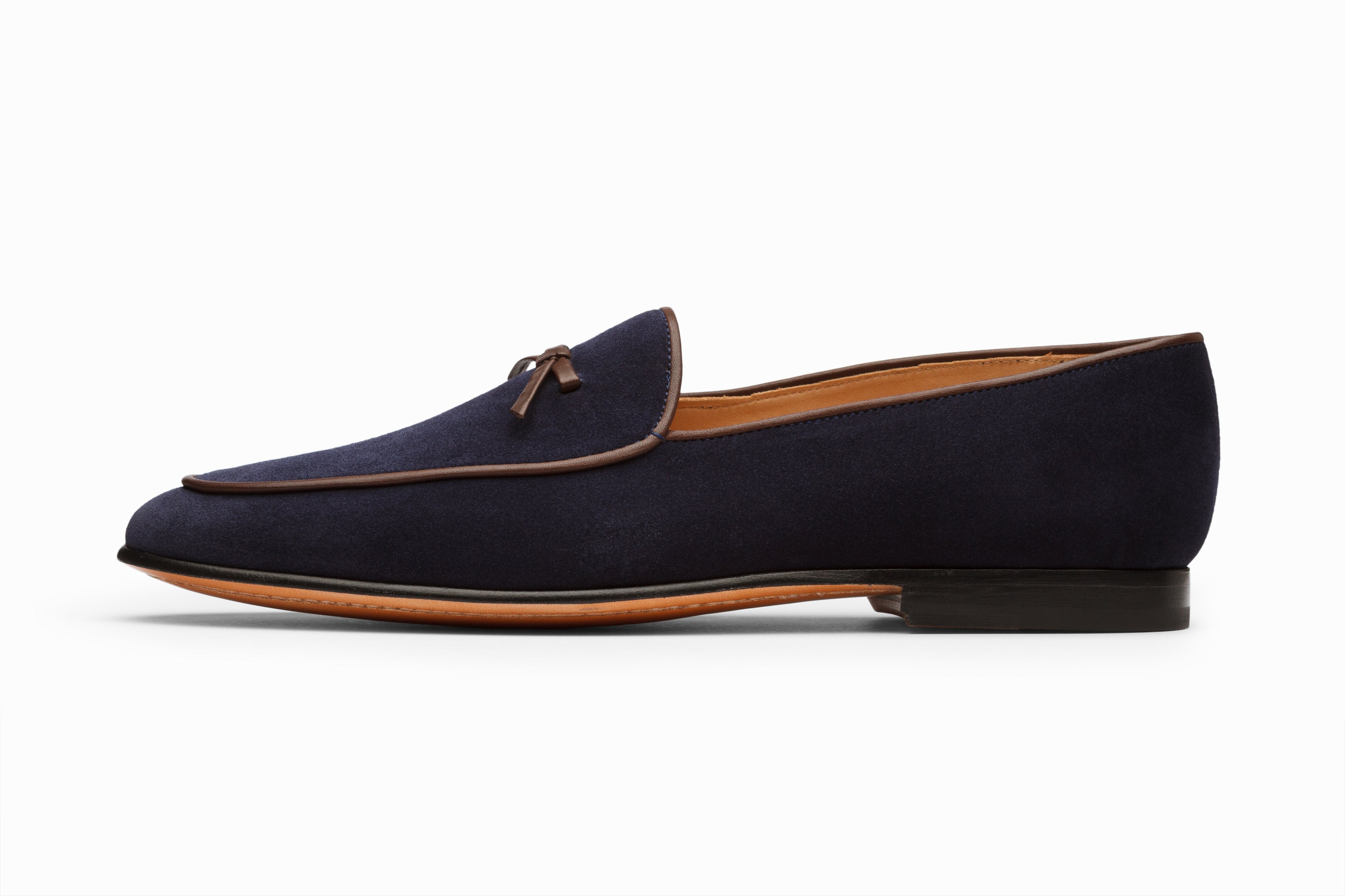 Belgian Loafers - Navy Suede