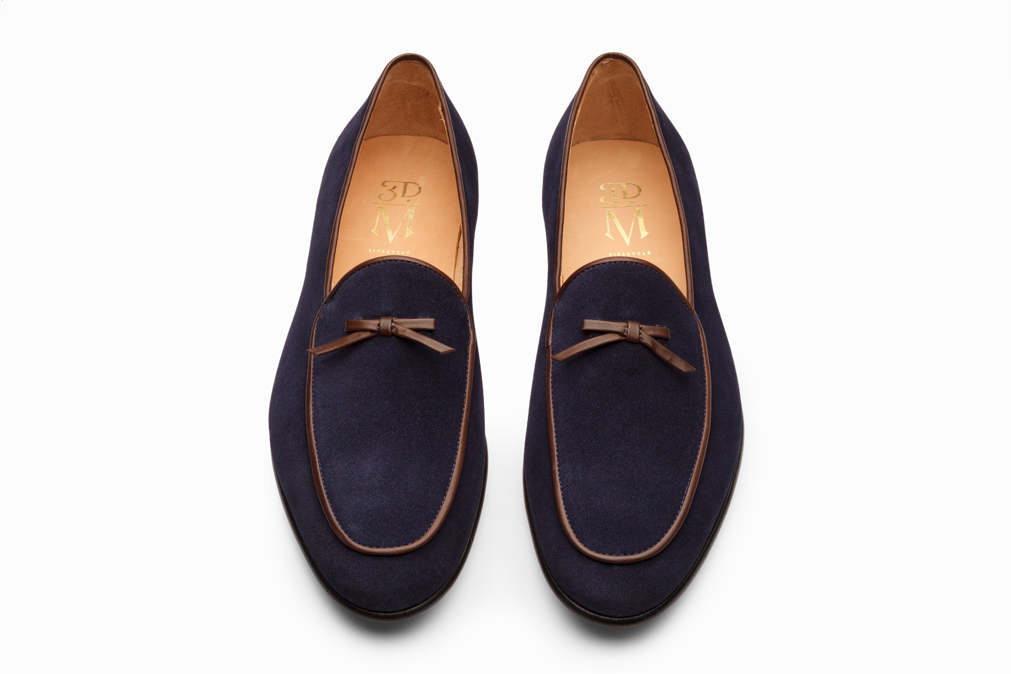 Belgian Loafers - Navy Suede