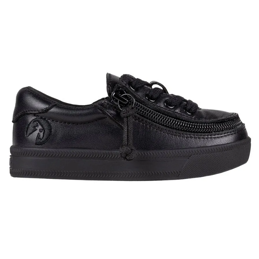 Billy Footwear (Kids) - Black Low Top Leather Shoes