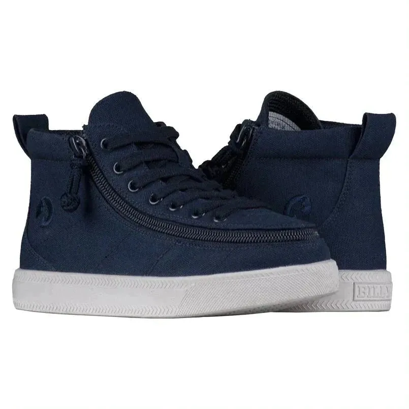 Billy Footwear (Kids) Extra Wide Fit - High Top Canvas Shoes