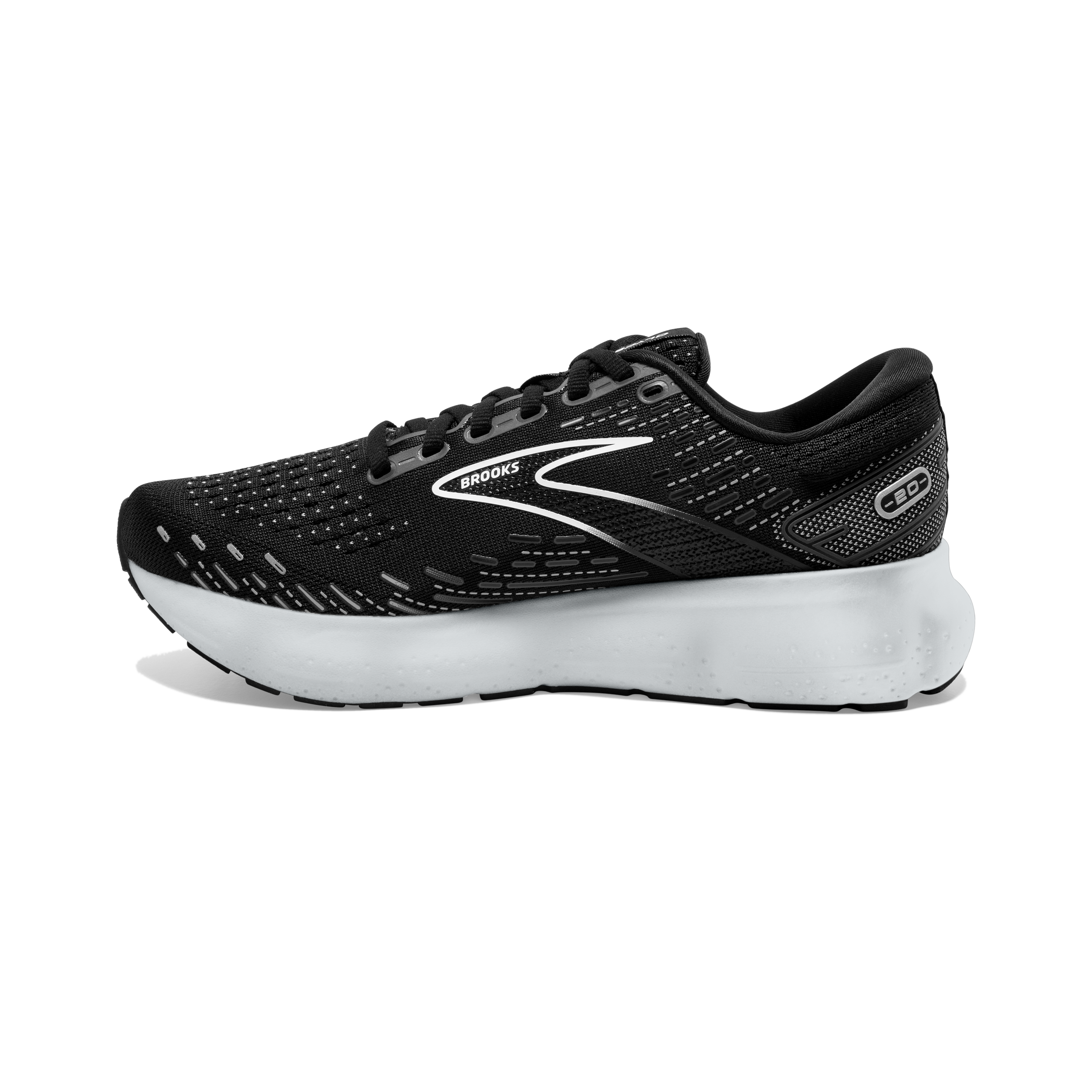 Brooks Glycerin 20 (D Width) - Black/White/Alloy (Womens)