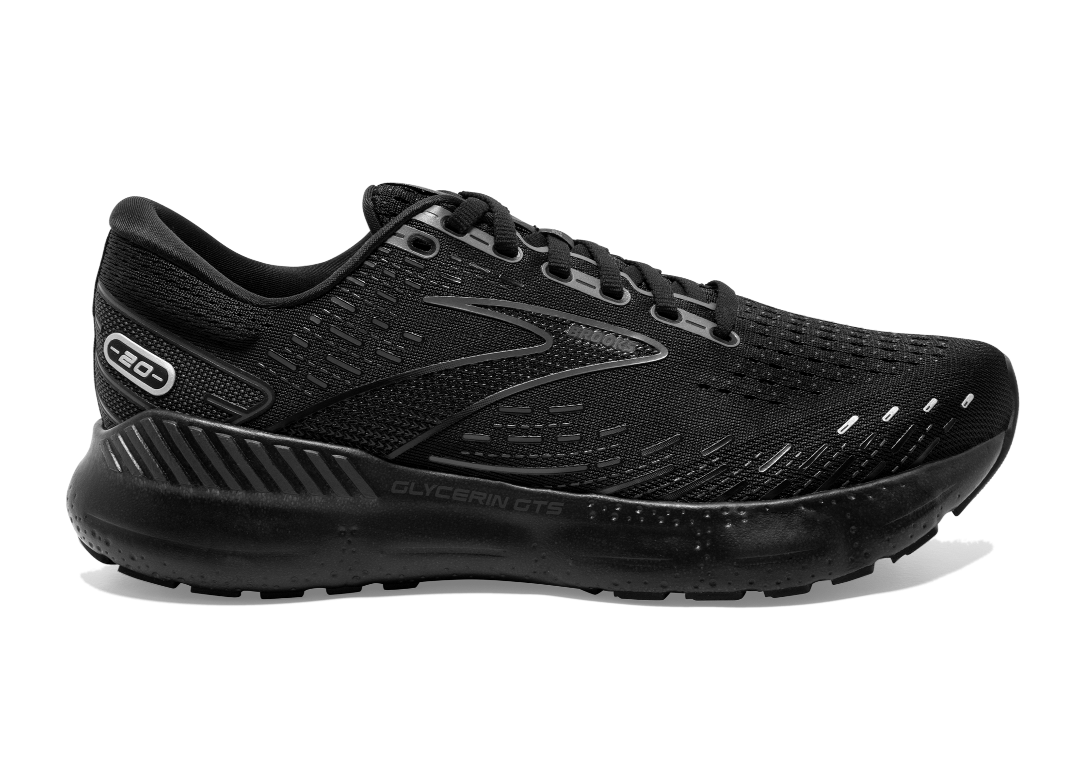 Brooks Glycerin GTS 20 (2E Width) - Black/Black/Ebony (Mens)