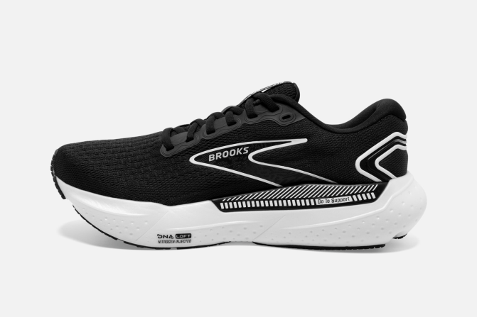 Brooks Glycerin GTS 21 (2E Width) - Black/Grey/White (Mens)