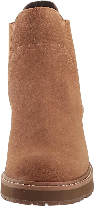 Cole Haan Greenwich Bootie Golden Toffee Waterproof Suede Pull On Ankle Boots