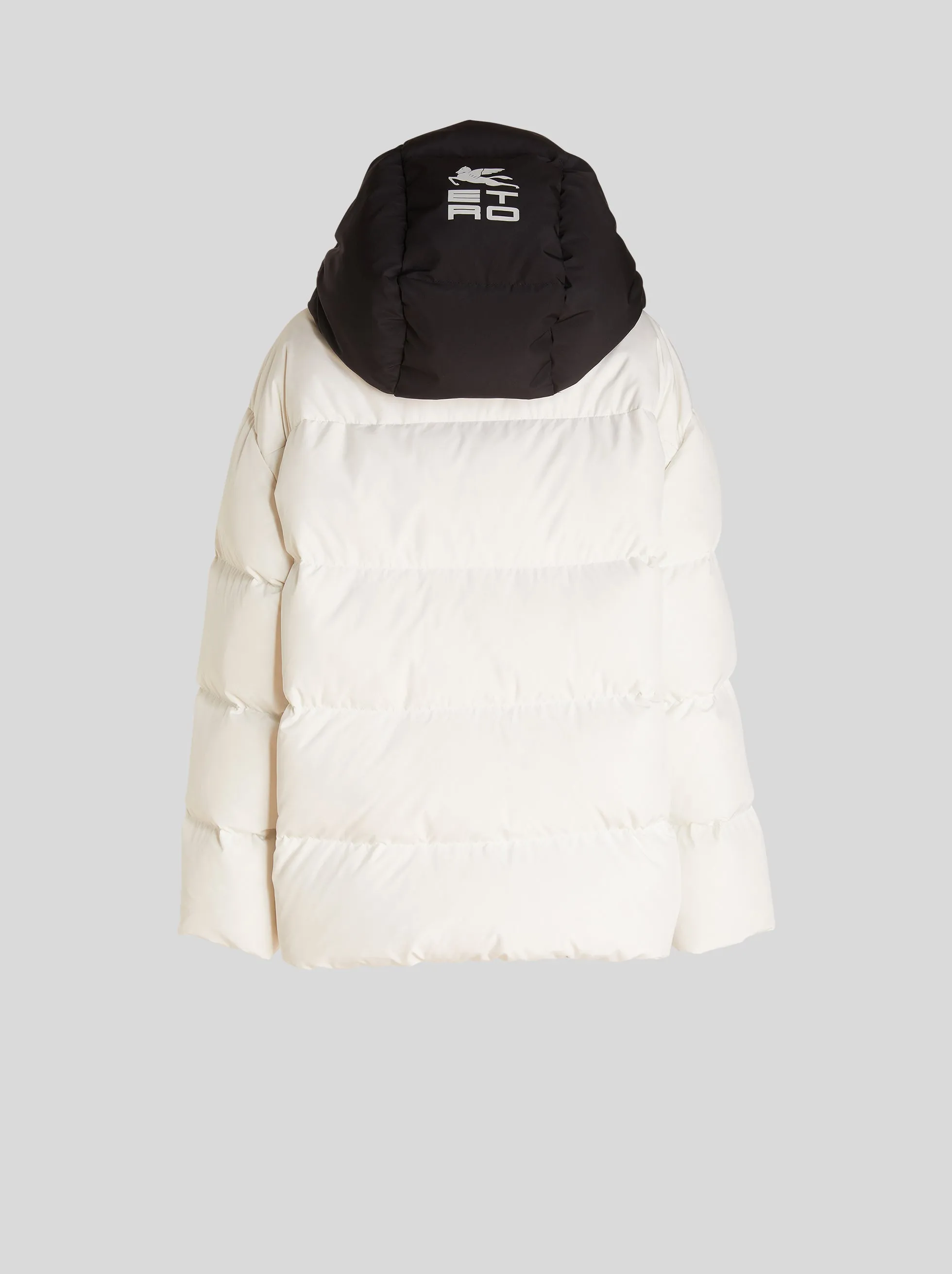 Colour Block Down Jacket with Etro Logo