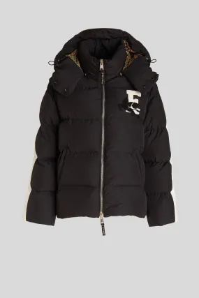 Colour Block Down Jacket with Etro Logo