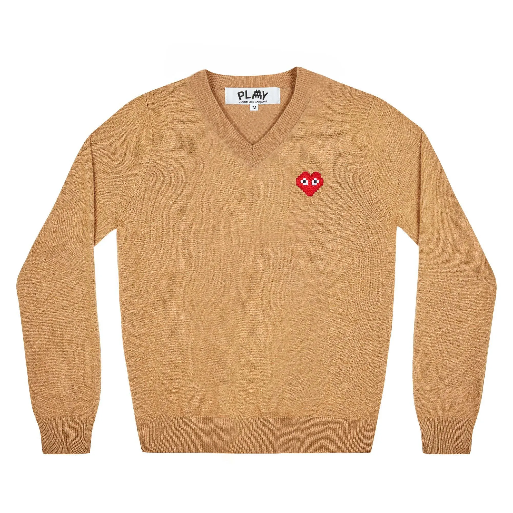 COMME des GARCONS  |Wool V-Neck Collaboration Long Sleeves Logo