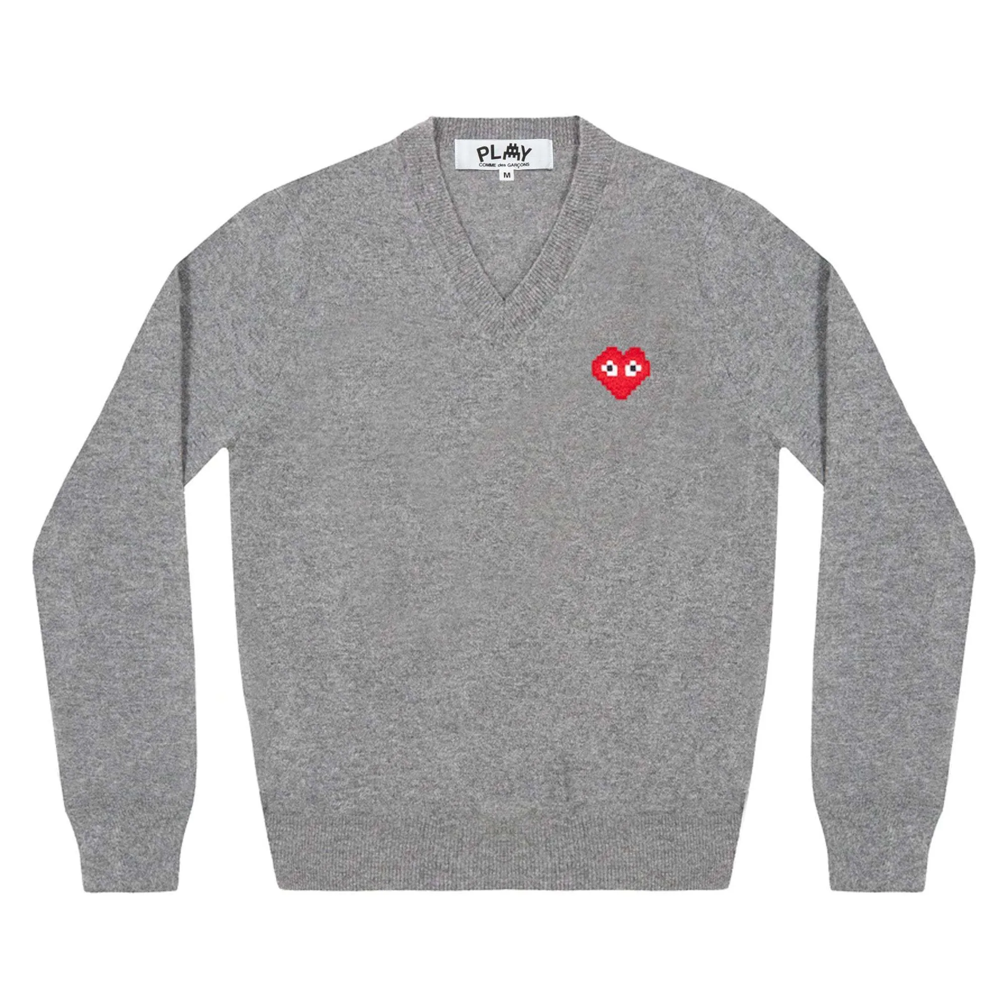 COMME des GARCONS  |Wool V-Neck Collaboration Long Sleeves Logo