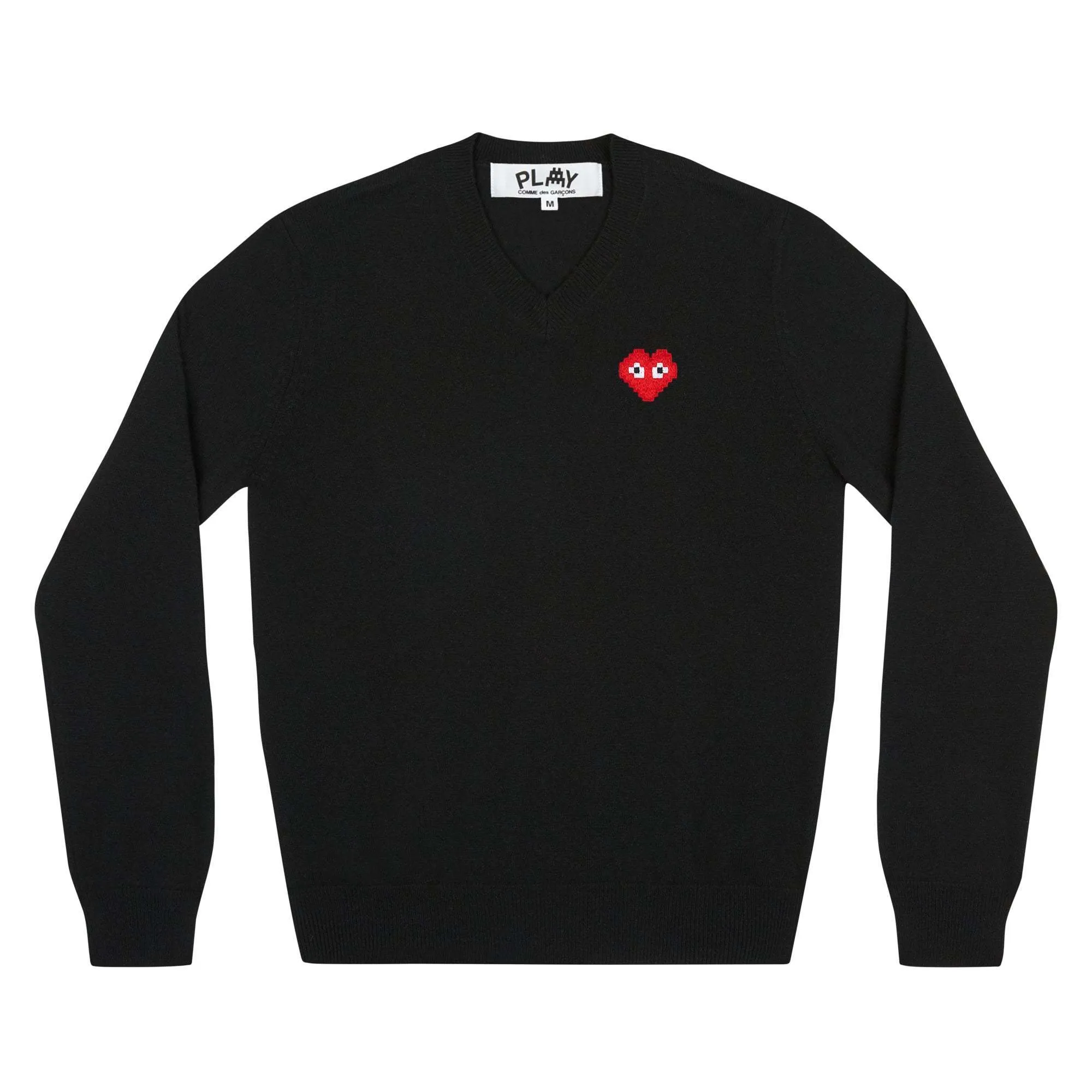 COMME des GARCONS  |Wool V-Neck Collaboration Long Sleeves Logo