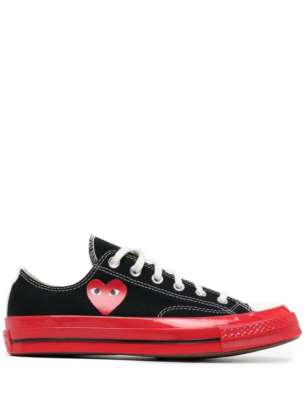 Converse Low 'Chuck Taylor' Sneaker Red Sole - Black