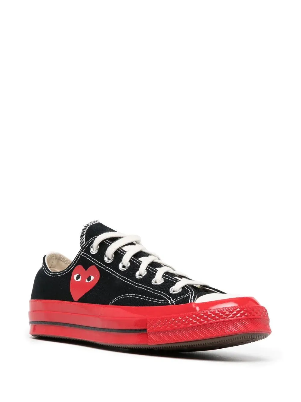 Converse Low 'Chuck Taylor' Sneaker Red Sole - Black