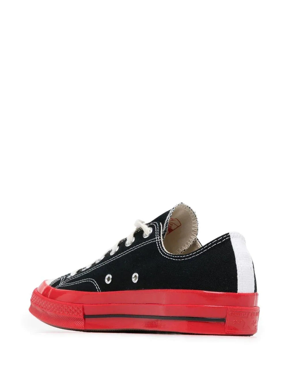 Converse Low 'Chuck Taylor' Sneaker Red Sole - Black