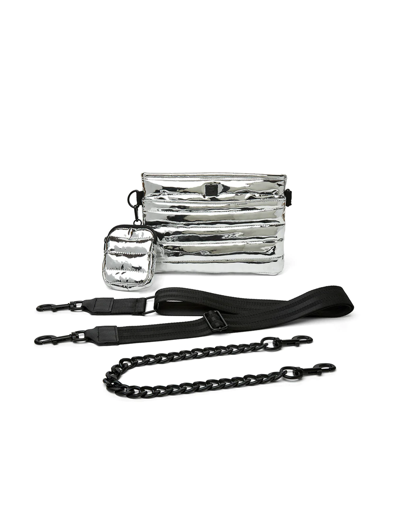 Downtown Crossbody, Silver Mirror