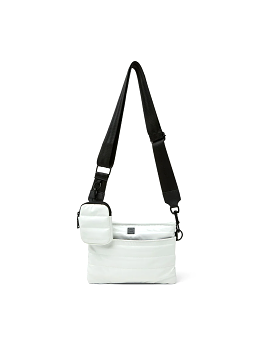 Downtown Crossbody, White Patent