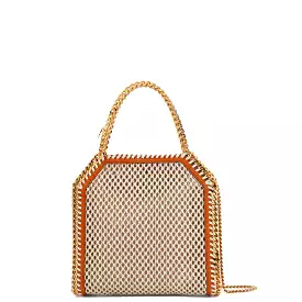 Falabella Mini Tote Rope Mesh, Ivory/Beige