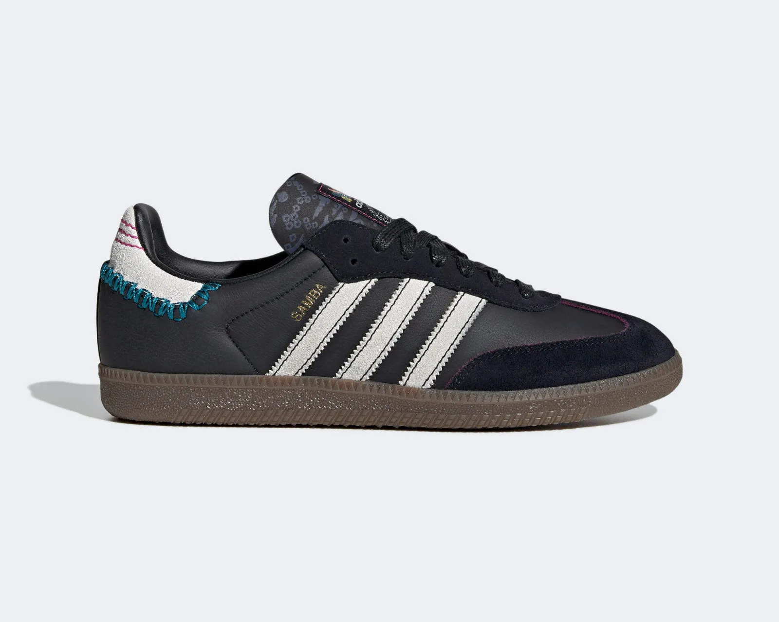 Feifei Ruan x Adidas Samba OG Core Black Footwear White Teal ID1141