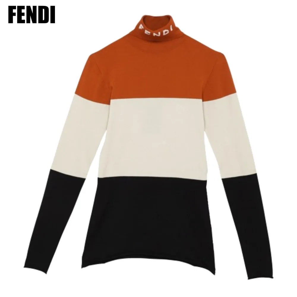 FENDI  |Casual Style Unisex Wool Street Style Long Sleeves High-Neck