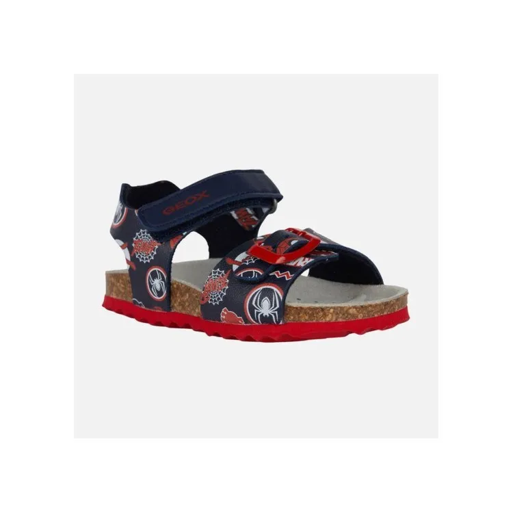 Geox Sandali Chalki Spiderman B922QA Bambino Rosso-Blu