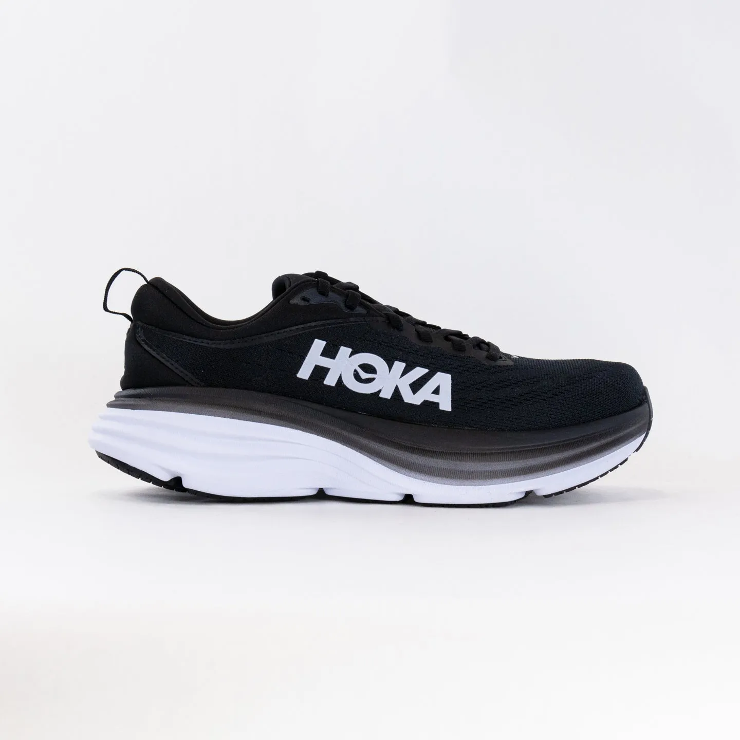 Hoka Bondi 8 Wide (Men's) - Black/White