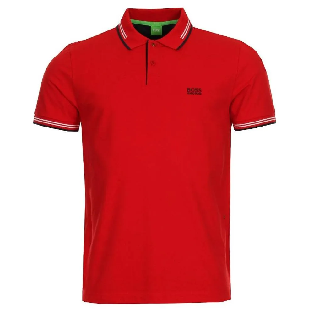 Hugo Boss Paul Slim-fit Stretch-cotton W/ Contrast Tipping Golf Polo 2020