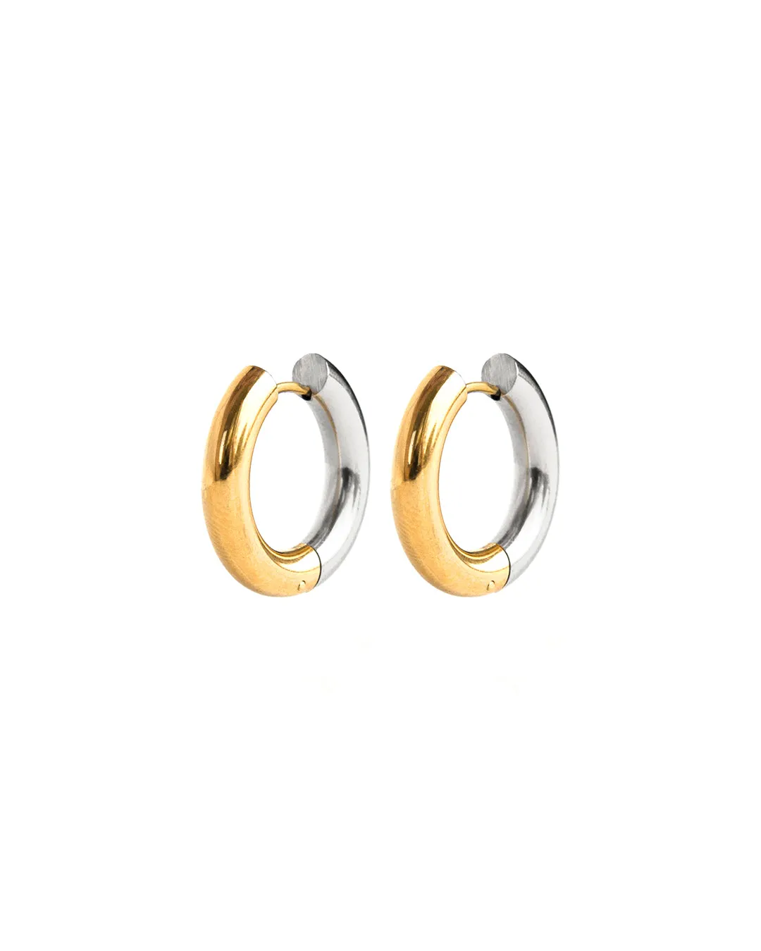 Hugo Two-Tone Hoop Earrings