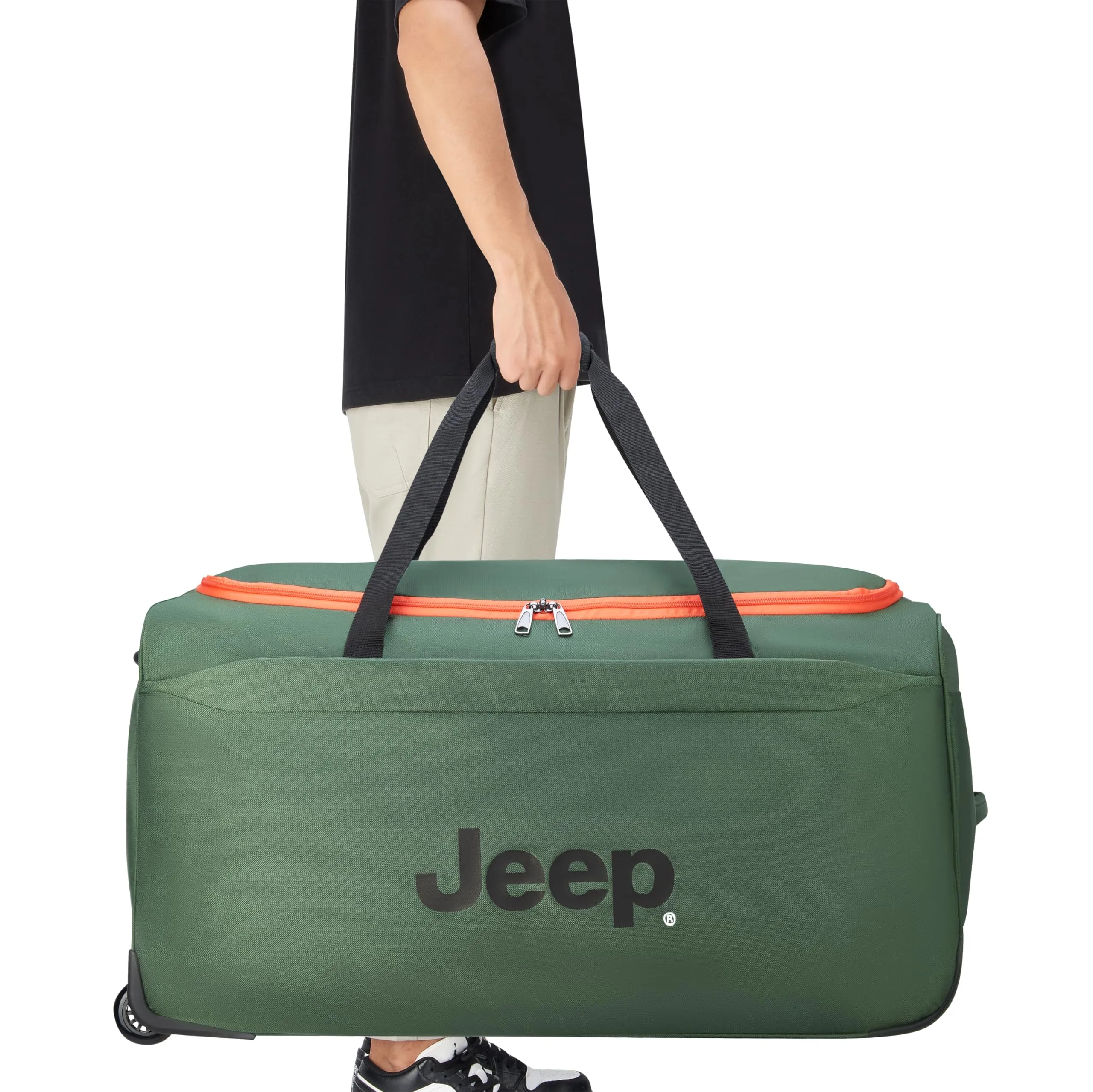 Jeep Js009d Two Wheel Rolling Travel Duffle Bag (31 Inch)  