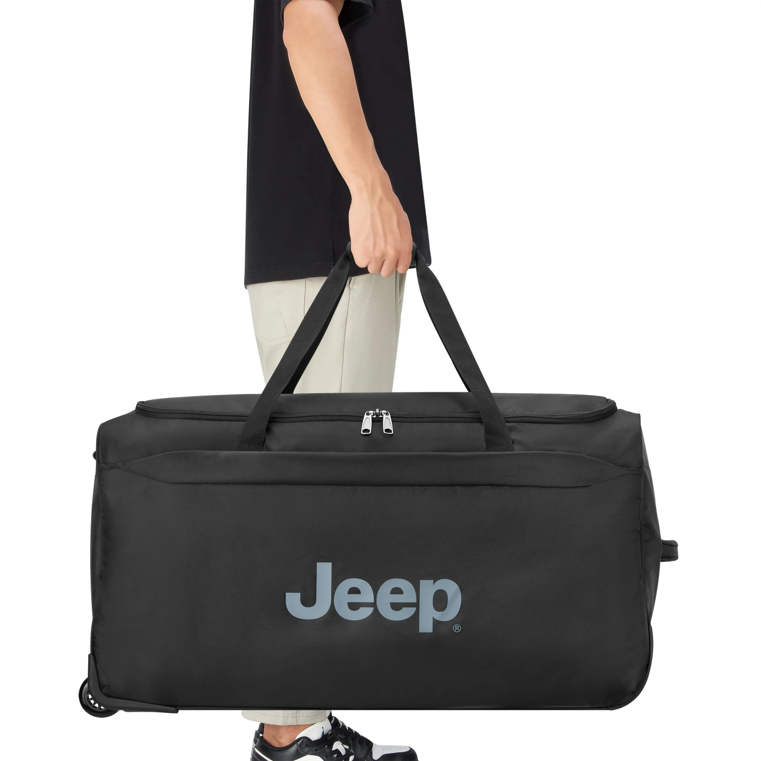 Jeep Js009d Two Wheel Rolling Travel Duffle Bag (31 Inch)  