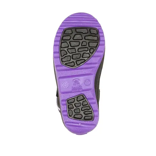 Kid's Snowfall2 Print Waterproof Snow Boot - Black/Purple