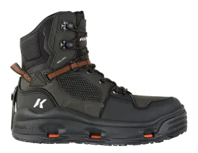 Korkers Mens Black Terror Ridge Wading Boots with Kling-On & Studded Kling-On Soles