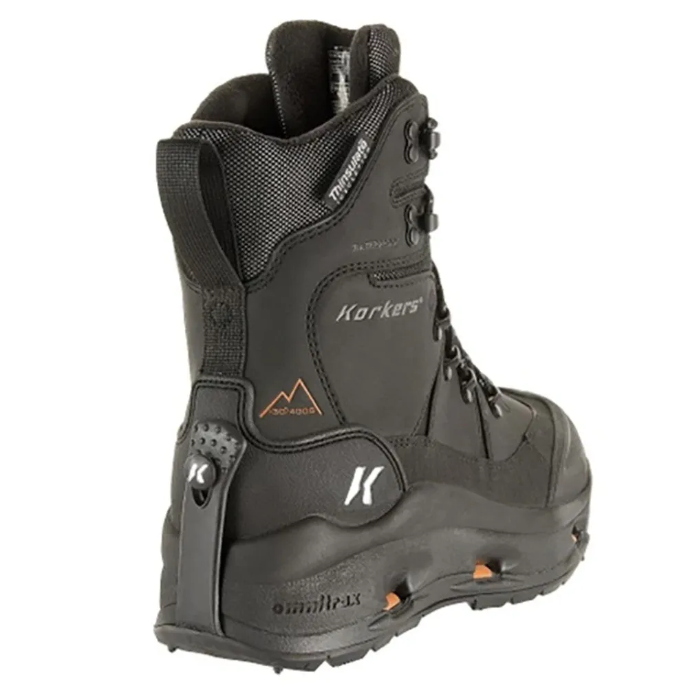 Korkers Mens Black/Grey Snowjack Pro Winter Work Boots