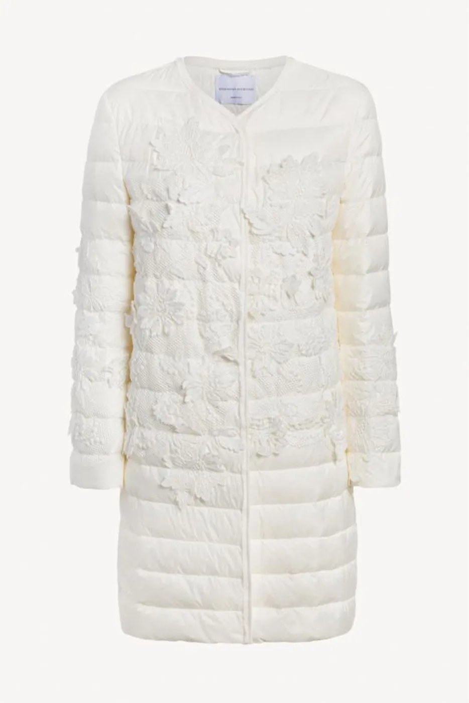 Lightweight Down Jacket With Lace Detail