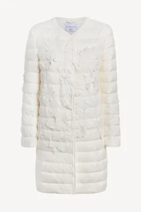 Lightweight Down Jacket With Lace Detail