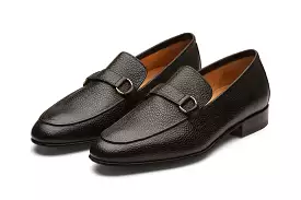 Lorenzo Leather Loafers - Black Grain