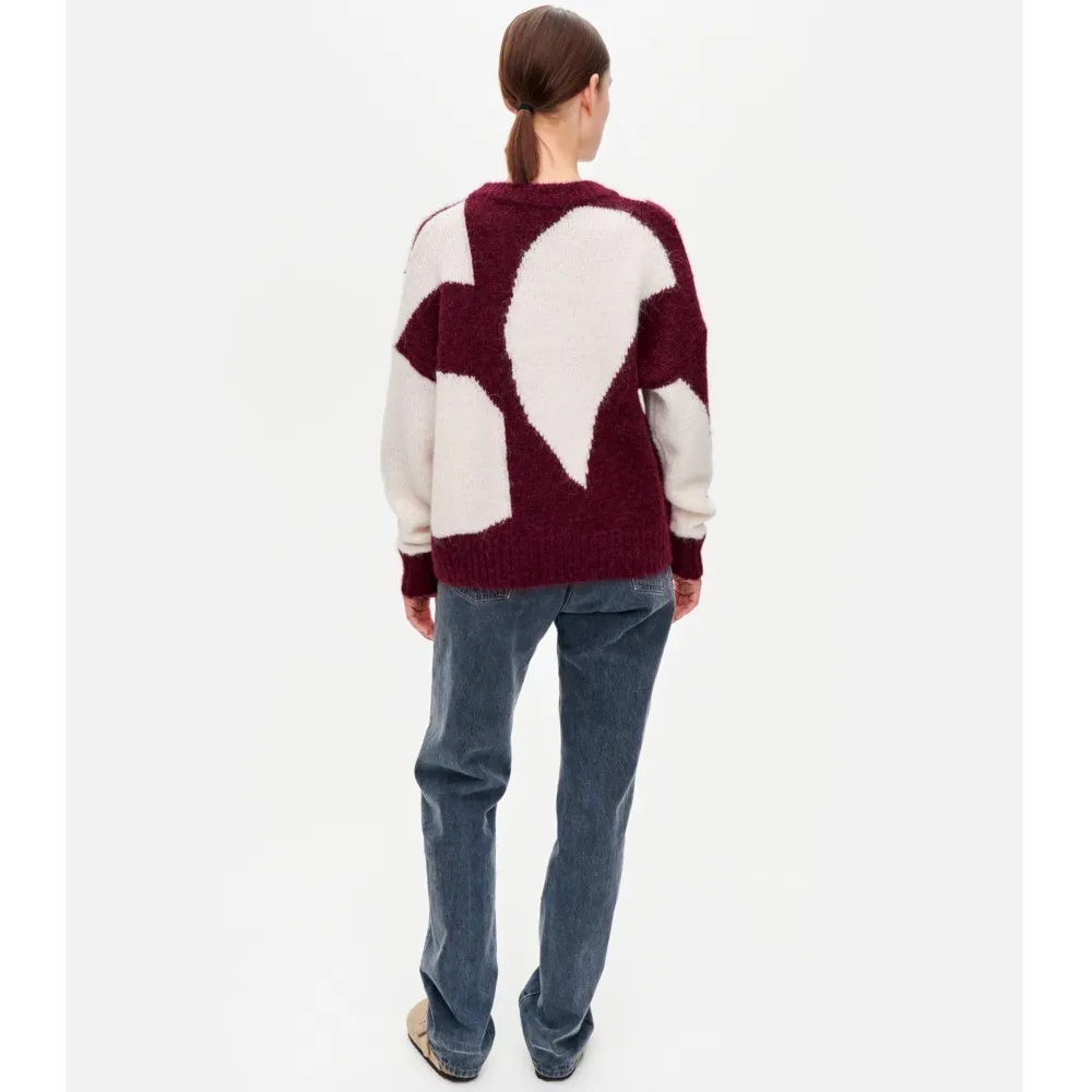 marimekko  |Crew Neck Casual Style Wool Nylon Rib Street Style