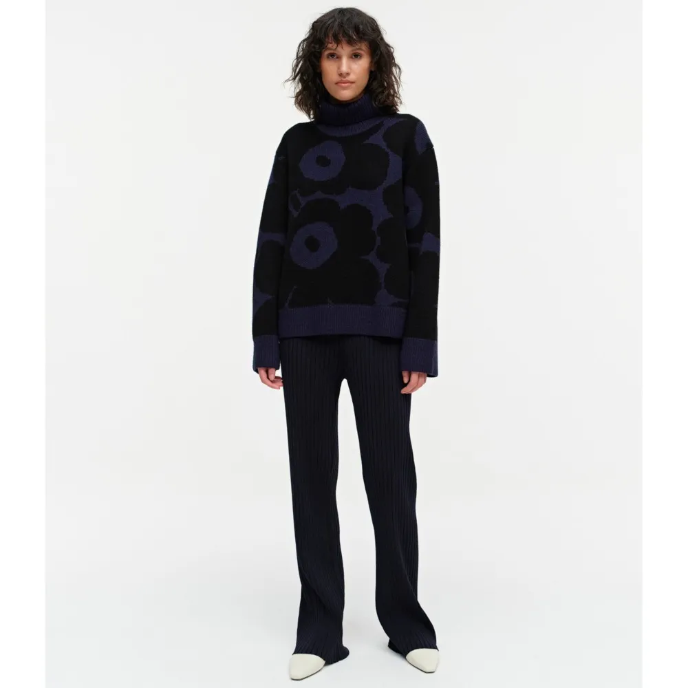 marimekko  |Flower Patterns Casual Style Wool Street Style Long Sleeves