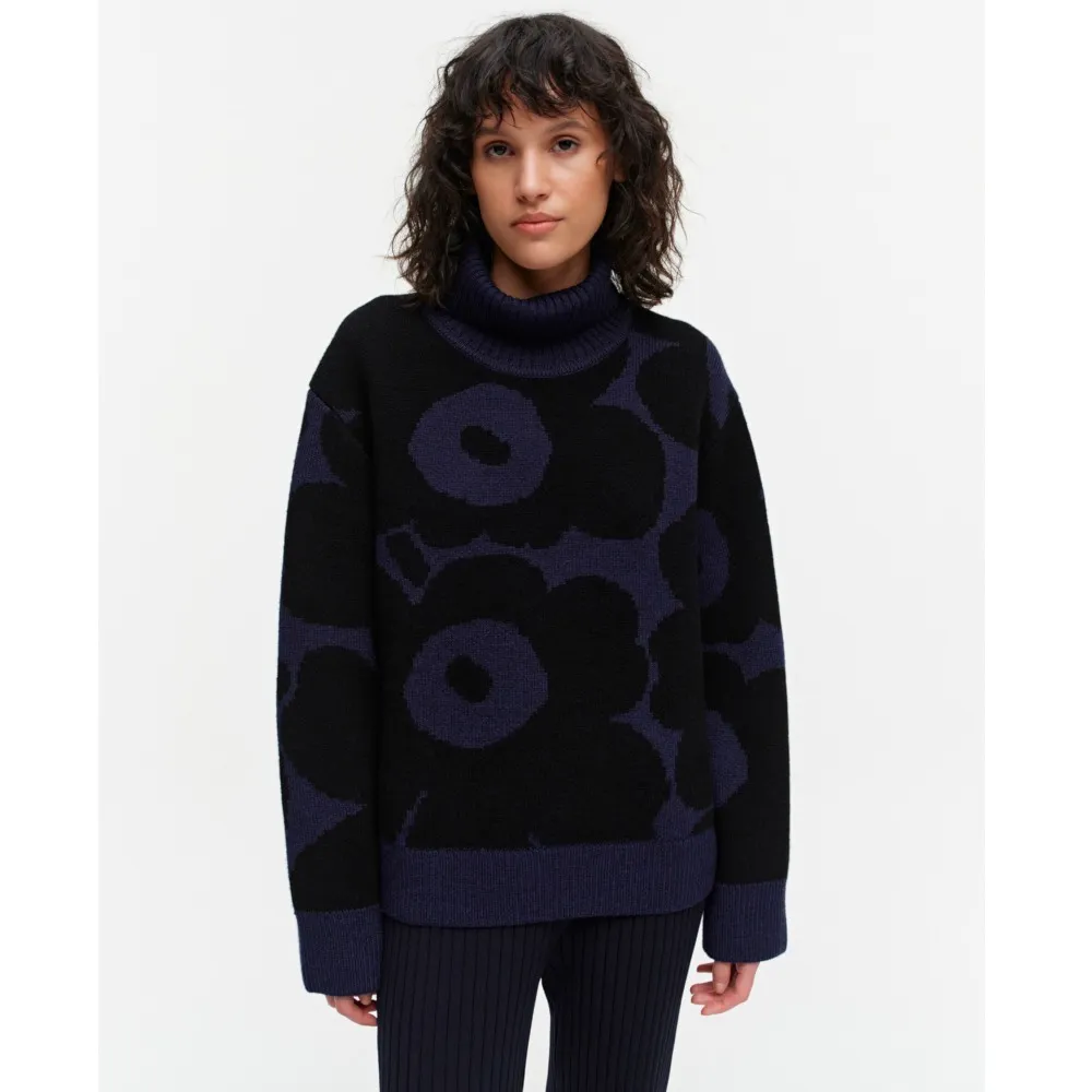 marimekko  |Flower Patterns Casual Style Wool Street Style Long Sleeves