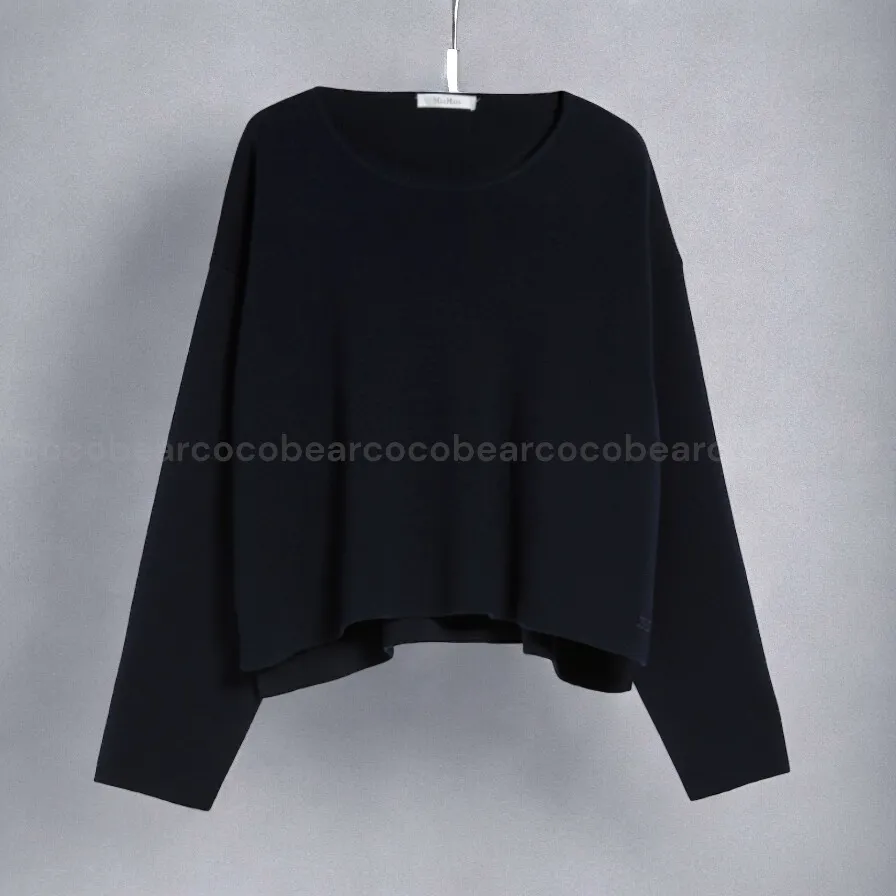 MaxMara  |Casual Style Wool Long Sleeves Plain Office Style