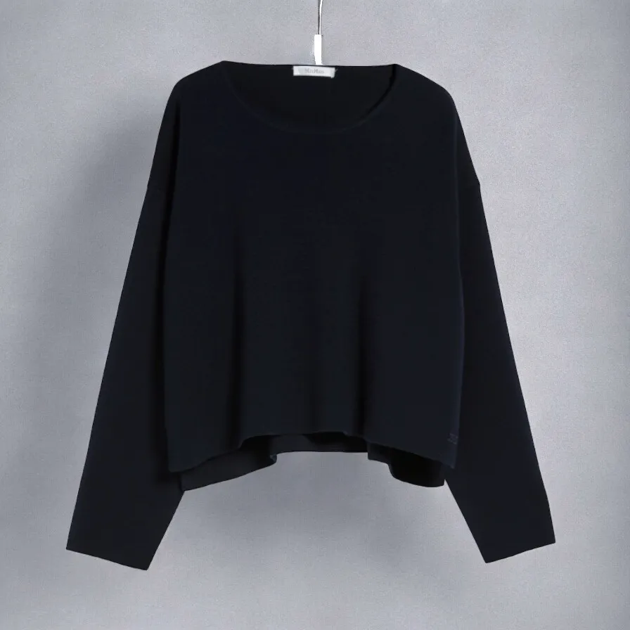 MaxMara  |Casual Style Wool Long Sleeves Plain Office Style