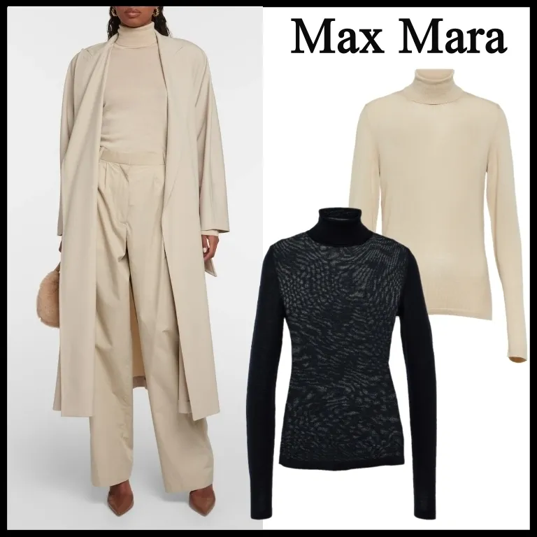 MaxMara  |Casual Style Wool Plain Elegant Style Formal Style